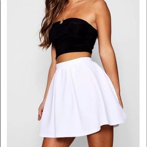 White Pleated Skirt